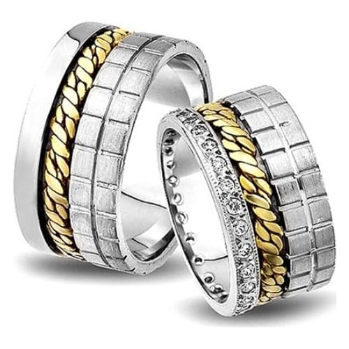 Couple Wedding Ring Sterling Silver 925 Woman And Man Luxury Jewelry Bands Engagement Anniversary Anatolian Civilization Models