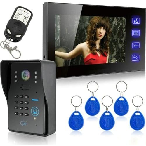 Home Security Wired 7" TFT LCD Monitor Color Camera Kit Video Door Bell PHone Intercom System