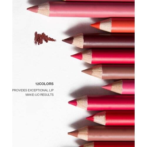 Hot Selling MENOW 12-Color-Dummy Light-Lip Pencil Durable Waterproof and Skin-Protecting Makeup LipLiner Cosmetic Gift for Women