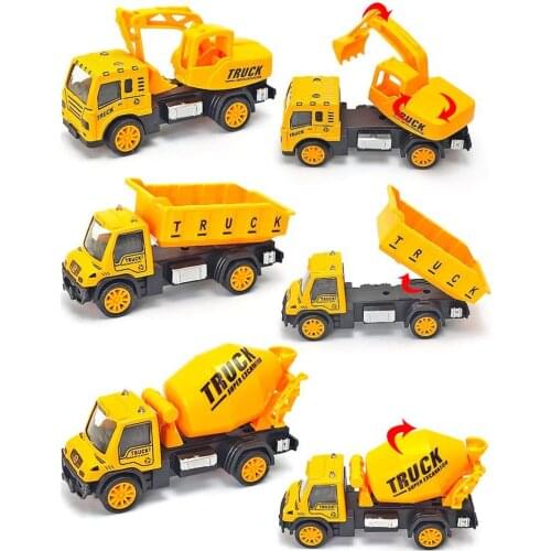 Mini Excavator Blender Dumper Tractor Truck Model Car Toys Engineering Vehicle Excavator Boys Gift