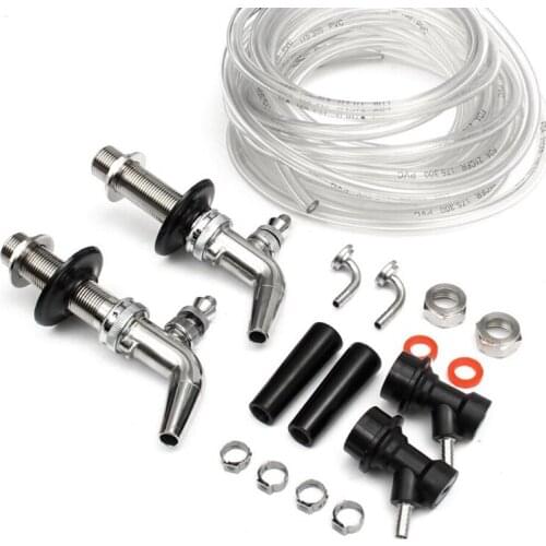 Stainless Steel Cylinder Wine Column Faucet Set G5/8 American Faucet Set Beer Bibcocks