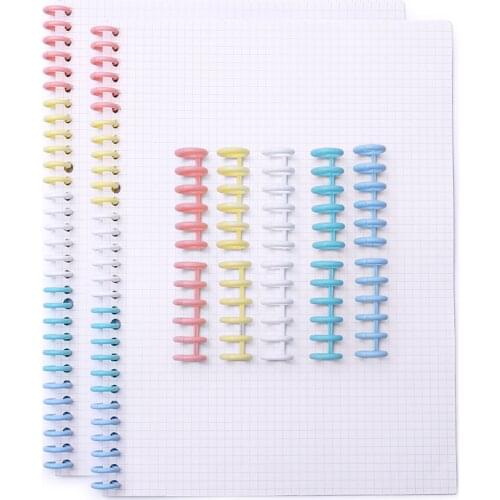 KW-trio 10PCS Binding Spine Combs 6 Holes Loose Leaf Binder Album Rings12mm/0.5in Spine Diameter 80 Sheet Capacity for DIY