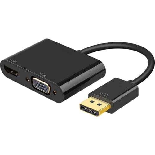 Displayport to HDMI 4K 60Hz cable with VGA out DP 1.2 in to HDMI 4K VGA out for HP Dell Asus Lenovo PC laptop