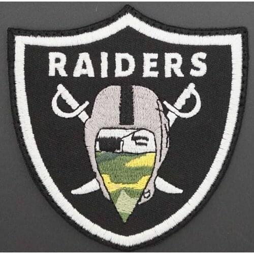 RAIDERS Tactical Military Morale Patches Embroidery Badge with hook backing in backpack Jackets hat