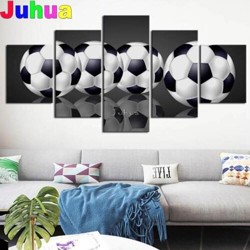 5 piece Sports poster football picture diamond Painting Full Square/Round mosaic diamond set 3d cross Stitch Boy Gift,home art