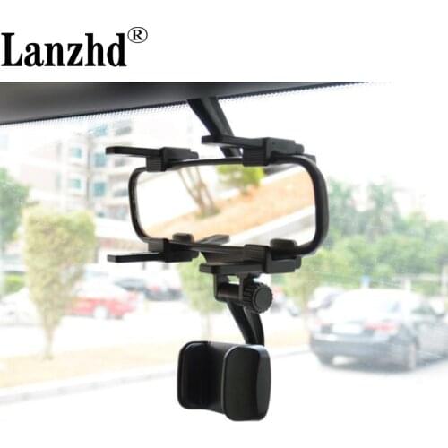 Univerola Car Phone Holder Car Rearview Mirror Mount Mobile Phone 360 Degrees For iPhone Samsung GPS Smartphone Stand Upgraded