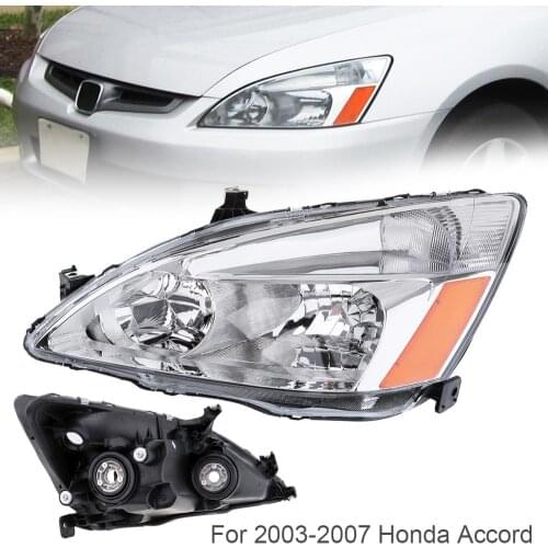 1pcs Waterproof Durable Left Right Side Car Headlight Auto Headlamp for 2003-2007 Honda Accord