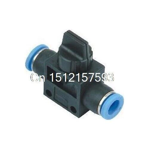 10pcs 6mm One Touch Fitting Pneumatic Connector Hand Valve HVFF6