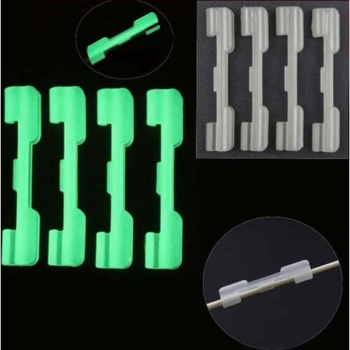 10-pieces Luminous Fishing Lightstick Clip Glow Stick Holder Night Fishing Accessories Fishing Light Clip for Rod Tip B461