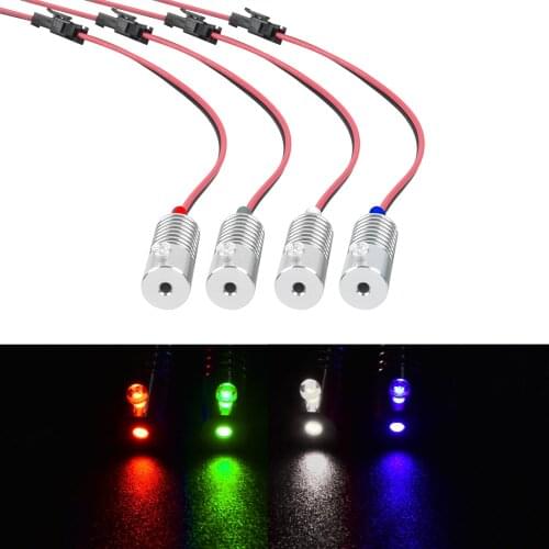 DC12V 2W Led Light Source 4 Colors Mini LED Illuminator for 3mm Side Glow Fiber Optic Lamp Car Use Home Use