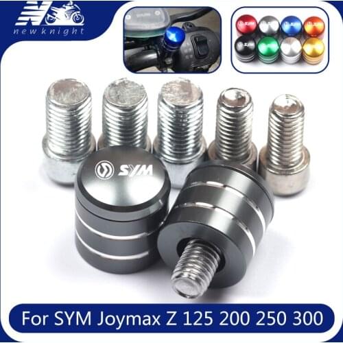 2 Pcs For SYM Joymax Z 125 200 250 300 GTS 250i 300i Motorcycle CNC Aluminum Rearview Handlebar Mirror Bolt Screws Mount Adapter