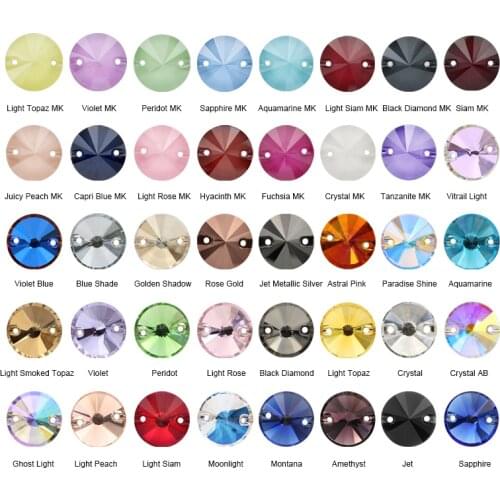 Multi Colors All Size Decorative Button Bulk Sewing Clothing Crafts Dress Crystal Decoration Flatback Handmade Sew on Stickers