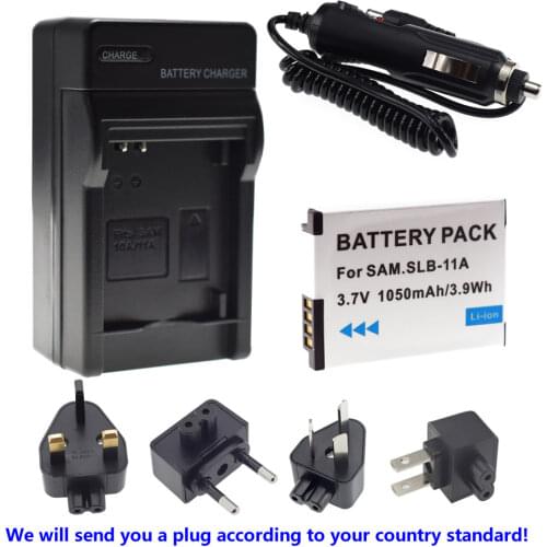 Battery + Charger for Samsung SLB-11A WB600 WB650 WB700 WB1000 WB2000 CL65 CL80