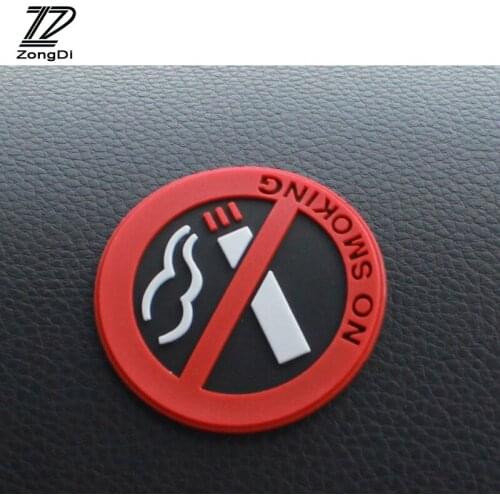 ZD 1Pc car stickers NO SMOKING logo for BMW F30 F10 E46 E39 E90 E60 X5 X6 F20 Mercedes Benz W204 W211 Audi A5 A6 C5 C6 A4 B7 B8