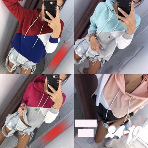 S-2XL women autumn spring winter hoodies blouse tops casual leisure brand striped tops blouse