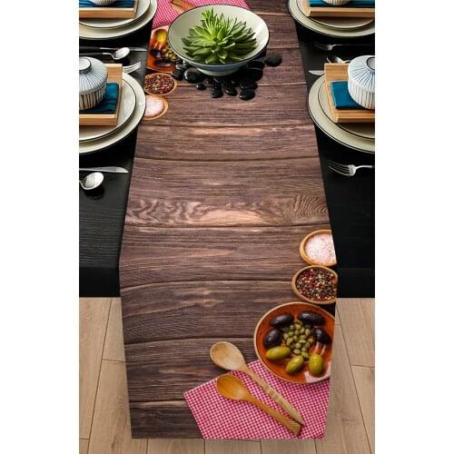 Runner cover table Living Room Kitchen brown kitchen dining pattern micro fabric cover runner pattern Free Shipping
