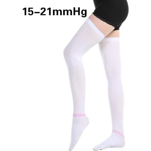 Women Four Seasons Medical Stockings White Pressure 15-21mmhg Long Tube Postoperative Elastic Prevent Varicose Veins Thrombus