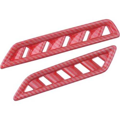 CITALL 2pcs/set Carbon Fiber Red ABS Dashboard Air Outlet Cover Trim Fit For VW Jetta MK7 2019 2020