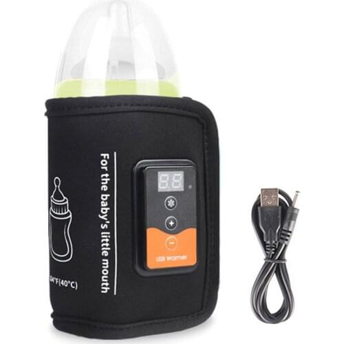 Baby Milk Bottle Warmer Thermostat Bag Car Portable USB Heating Intelligent Warm Milk Tool Insulation Cover Baby Bottle Warmer
