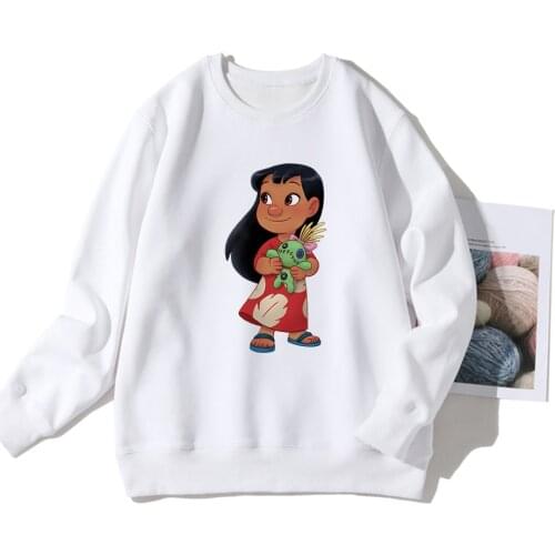 Disney Lilo Sweat Femme Sweatshirt Chile Autumn Streetwear Long Sleeve Casual Loose Coat Online Shop Clothing Slim Jumpers Y2K