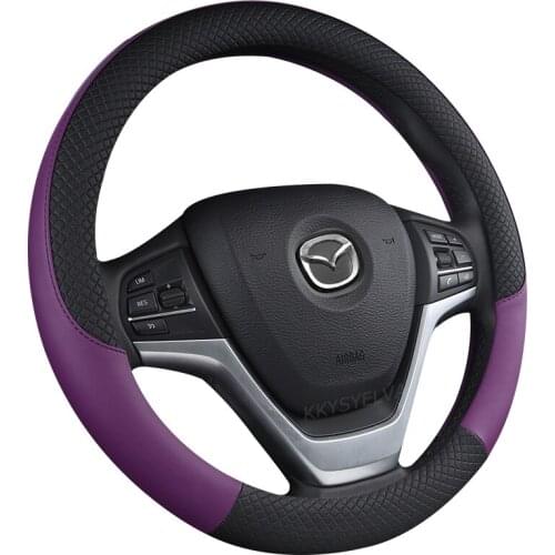 For Mazda 2 3 6 Axela Atenza Demio CX-3 CX-4 CX-5 CX5 CX 5 CX-7 CX-9 Car Steering Wheel Cover Leather Auto Accessories