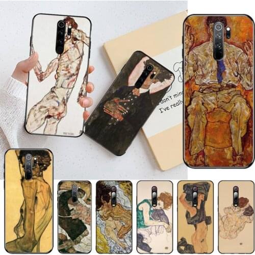 Egon Schiele DIY Printing Phone Case cover Shell for Redmi Note 8 8A 8T 7 6 6A 5 5A 4 4X 4A Go Pro