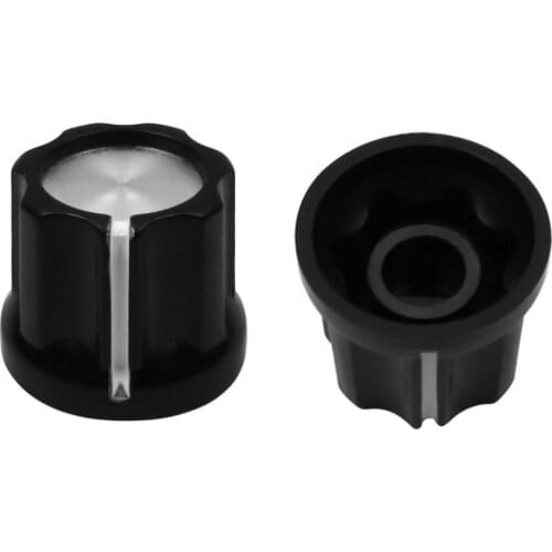 FLEOR 12pcs Knobs Potentiometer Volume Caps Black 0 Degree D-type Shaft Amplifier Knobs