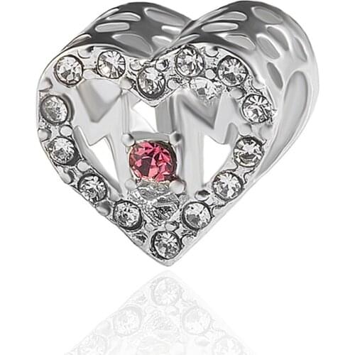 HPXmas Wholesale 5pcs/lot Crystal CZ Charm Fit Bracelet Brass Micro Pave Space Beads for Jewelry H30