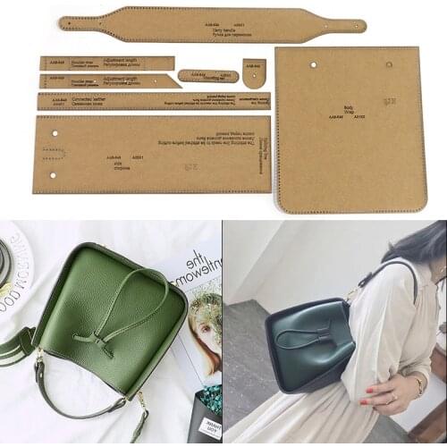 Leather craft tools kraft paper template leather goods ladies shoulder bag messenger bag diy production version drawing pattern