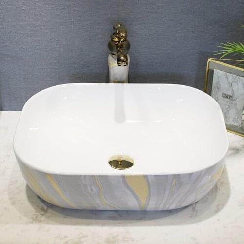 Jingdezhen Ceramics Household Nordic Style Platform Art Wash Basin