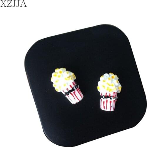 XZJJA Women Contact Lenses Storage Box Cartoon Popcorn Contact lens Box Eyes Care Kit Holder Travel Washer Cleaner Container