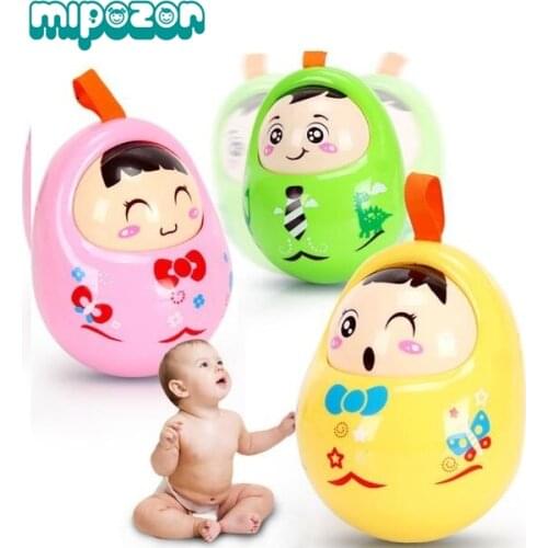 Mipozor Baby Toys Brinquedos para Bebe Matlyoshka Tumbler Doll Boneca Baby Rattles Gifts Cute Facial Expression