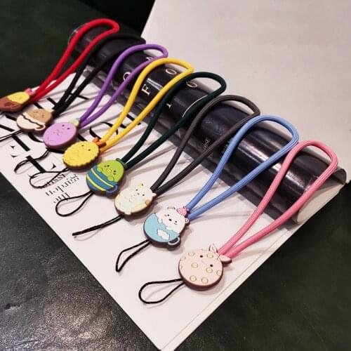 Mobile Phone Lanyard Ring Buckle Pendant Chain Pendant Short Wrist Phone Pendant Couples Key Straps Badge Snti-lost Rope
