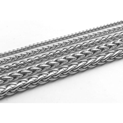 3/4/5/6mm Stainless Steel Mens Choker Chain Necklace 50/60/70/80cm Length Lobster Clasps Female Gift Jewelry Accessories