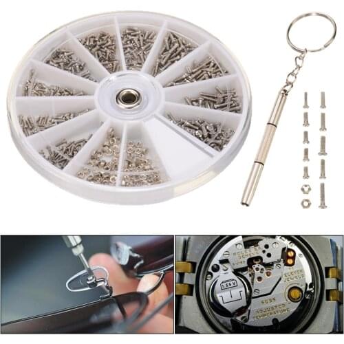 600pcs Assorted Screws Repair Kit Tool Watch Clock Eye Glasses Repair Accessories Screwdriver For Watchmaker Repair Parts Tool