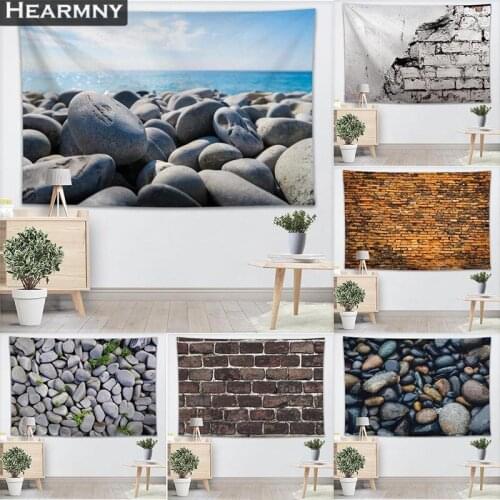Custom Stone Background Fabric Valance Tapestry Wall Hanging Bedroom Living Room Blanket Yoga Beach Towel Tablecloth