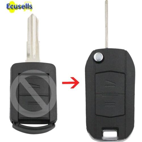 2 BUTTON FLIP KEY CASE UPGRADE FOR OPEL VAUXHALL CORSA C MERIVA COMBO REMOTE FOB