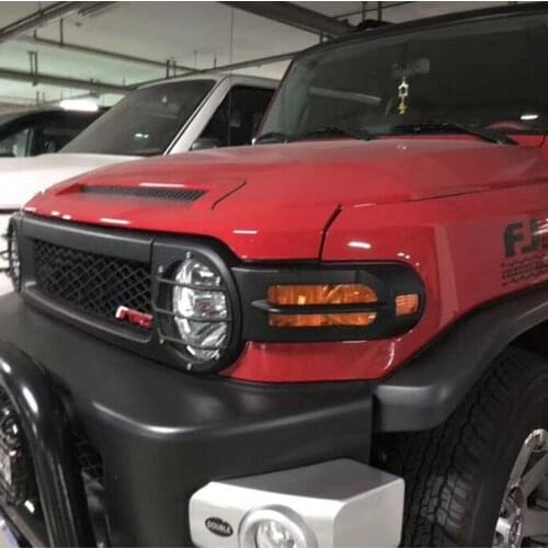 A Pair ABS Black Car Front Fog Light Turn Lamp Cover Trim For Toyota FJ Cruiser 07-19