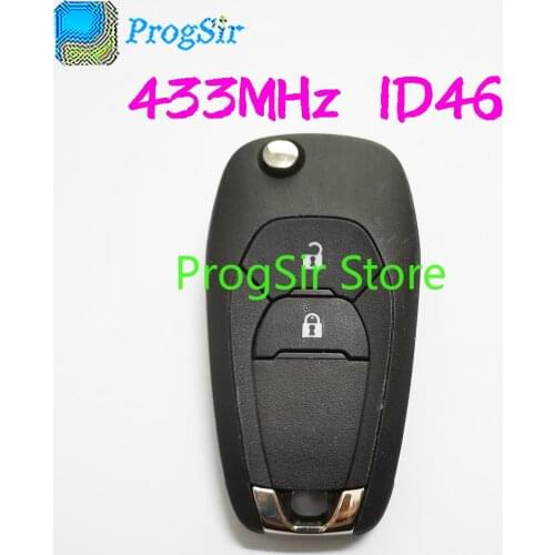 2 Button 434MHz Flip Remote Control Key for Chevrolet For Holden With 7937E Hitag2 ID46 Chip
