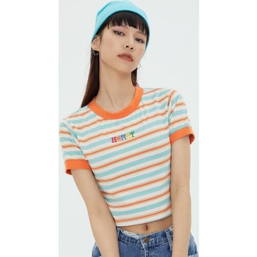 Женские полосатые футболки PUNEMY China At AliExpress