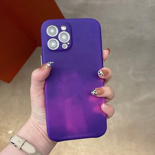 Luxury Fluorescent Green Hot change countenance Phone Case For iPhone 12 11 Pro Max 7 8 Plus XSMAX XR Shockproof Hard PC Cover