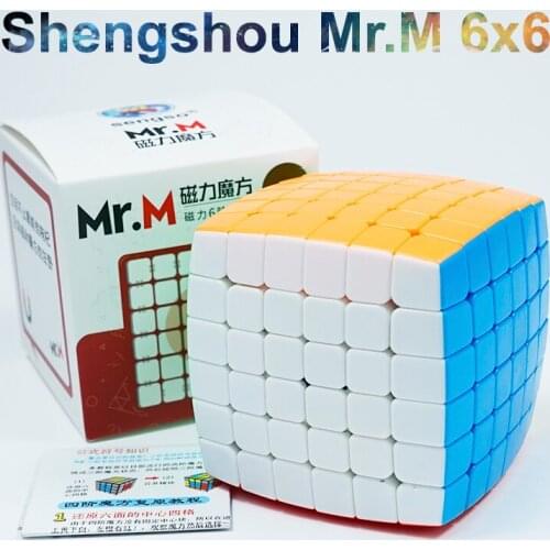 ShengShou Mr.M 6x6 Magnetic Cube Pillowed 6x6x6 Speed Cube SengSo Mr.m Cubo Magico Professional Puzzle Toys Gift for Children