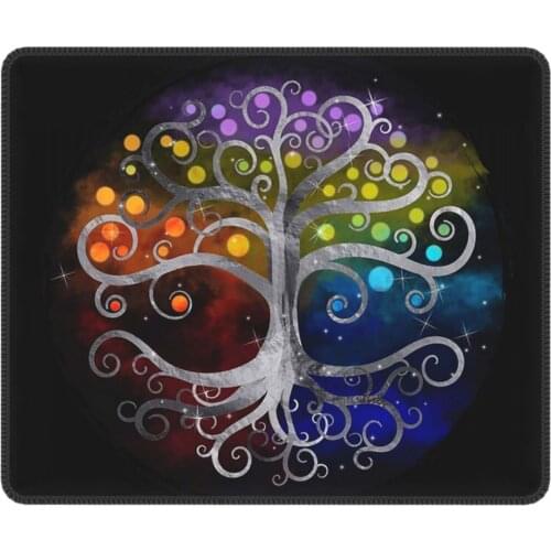 Tree Of Life Silver Swirl Unique Mouse Pad Vikings Lockedge MousePad Natural Rubber Computer Keyboard Desk Pad