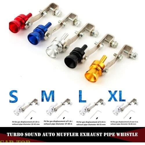 Universal Turbo Sound Color Auto Muffler Exhaust Pipe Whistle Simulator S/M/L/XL Car Tuning Turbo Whistler