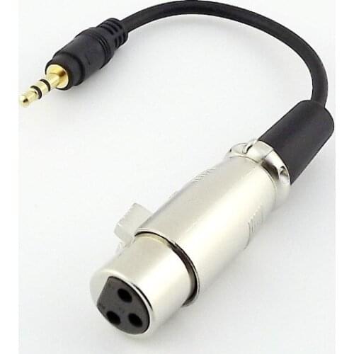 10pcs XLR 3 Pin Female to 3.5mm Male Port Stereo Audio Wire for Decoder Amplifier 6 in 15cm
