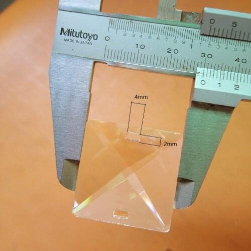 20pcs/lot 30*30MM machine grinding clear k9 square crystal beads DIY chandelier lamp in 2 rectangular holesCurtain Accessories