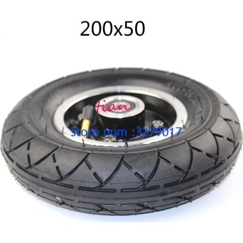 200x50 hota Electric Scooter Tyre With Wheel Hub 8" Scooter Tyre Inflation Electric Vehicle Aluminium Alloy Wheel balance