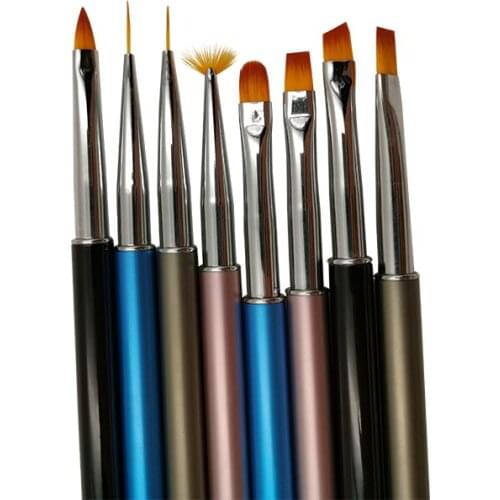 4Pcs nail brush set 8 specifications multifunctional painting crystal pen phototherapy pen