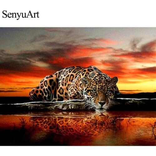 Diamond Painting 5D Full Round Drill Animal Leopard Picture Mosaic Accessories Embroidery Wall Art Cross Stitch Kits Home Decor