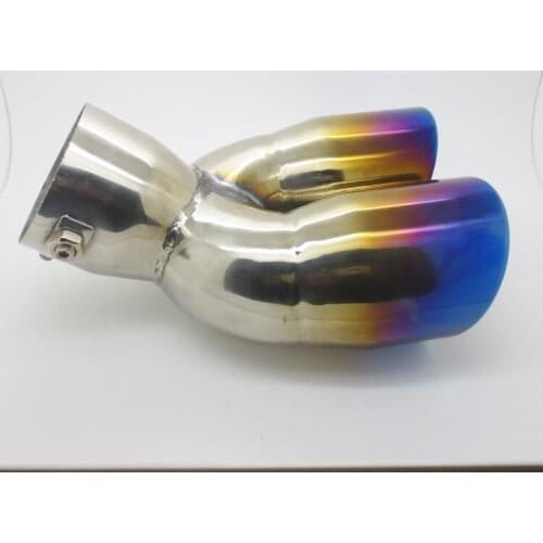 Car tail throat 15 Pentium B50 automobile exhaust pipe refitting stainless steel tail throat 63 caliber universal